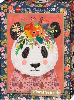 Heye 1000 - Mia Charro, Floral Friends: Cuddly Panda