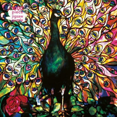 Flame Tree Publishing 1000 - Louis Comfort Tiffany: Displaying Peacock (witraż Louis Comfort Tiffany