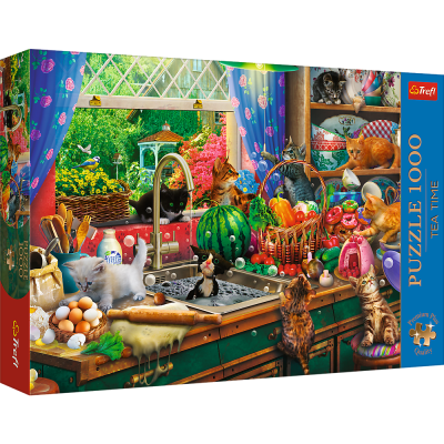 Trefl 1000 Premium Plus - Tea Time: Kociaki rozrabiaki