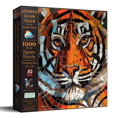 SunsOut 1000 - Cynthie Fisher, Stained Glass Tiger