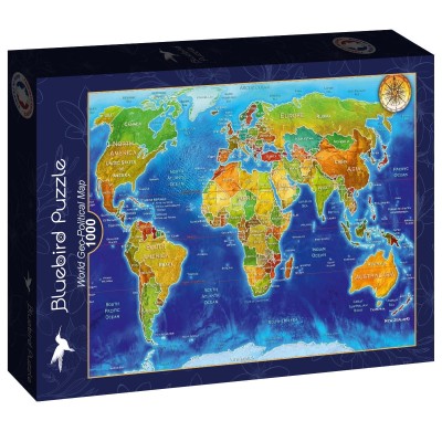 Bluebird 1000 - Adrian Chesterman, World Geo-Political Map