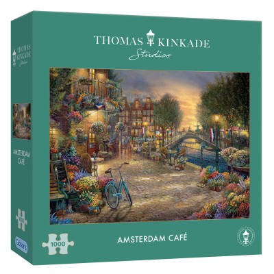 Gibsons 1000 - Thomas Kinkade, Amsterdam Cafe