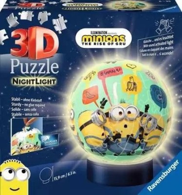 Ravensburger 3D 74 Puzzle - Świecąca kula: Minionki