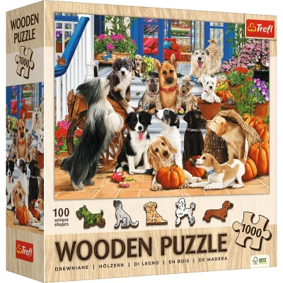 Trefl 1000 drewniane - Wood Craft, Psia przyjaźń
