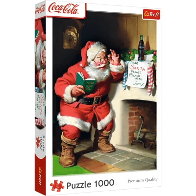 Trefl 1000 XMAS - Coca-Cola: Mikołaj przy kominku