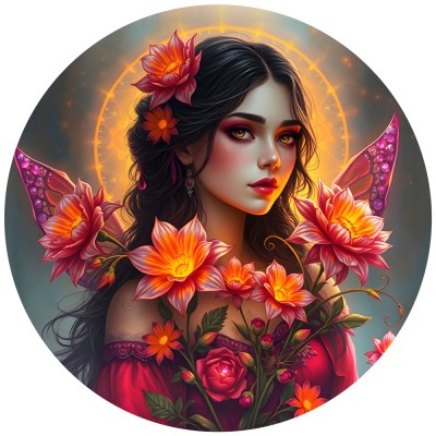 Bluebird 501 - Round Puzzle - Mysterious Beauty
