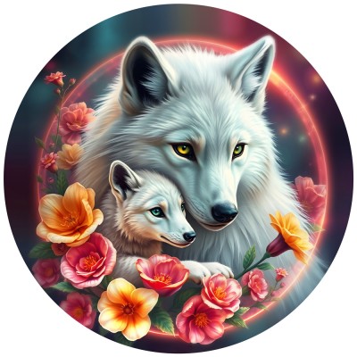 Bluebird 501 - Round Puzzle - Les Loups Blancs