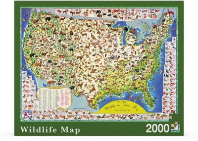 New York Puzzle Company 2000 - Wildlife Map