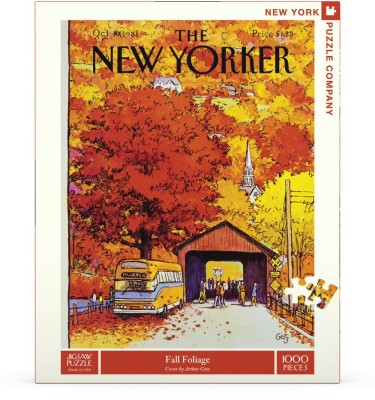 New York Puzzle Company 1000 - The New Yorker - Arthur Getz, Covered Bridge