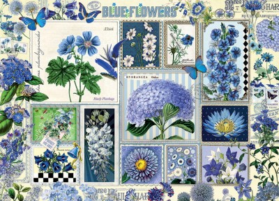 Cobble Hill 1000 - Blue Flowers