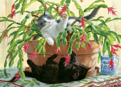 Cobble Hill 1000 - Cactus Kitties