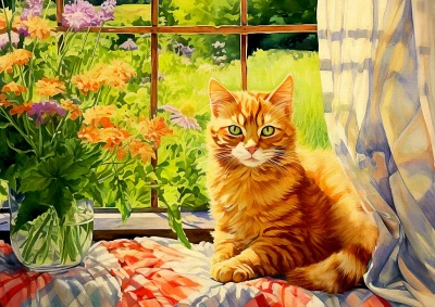 Enjoy Puzzle 1000 - Country Kitchen Kitty