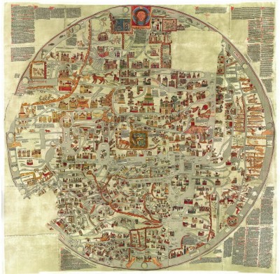 Grafika 1500 - The Ebstorf Map - World Map of the Twelfth Century  (Mapa Ebstorf - Mapa świata XII wieku)SiĂ¨cle