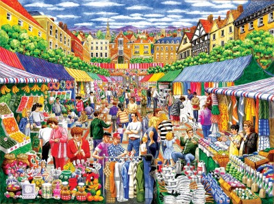 SunsOut 1000 - Gale Pitt - A Day at the Marketplace