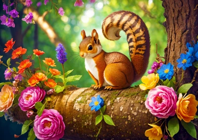 Enjoy Puzzle 1000 - Blossom Squirrel
