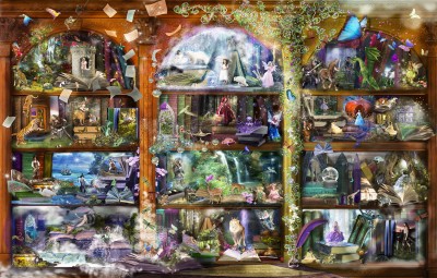 SunsOut 1000 - Alixandra Mullins - Enchanted Fairytale Library