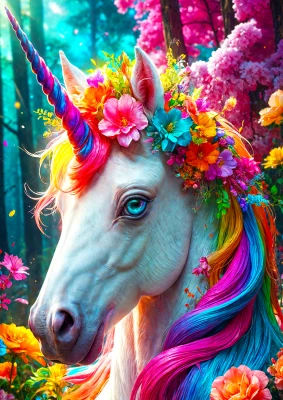 Enjoy Puzzle 1000 - Floral Unicorn