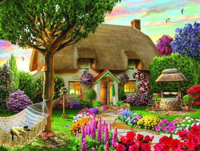 SunsOut 1000 - Adrian Cherterman - Wishing Well Cottage