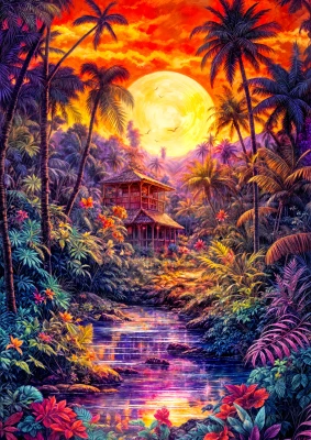Enjoy Puzzle 1000 - Jungle Twilight