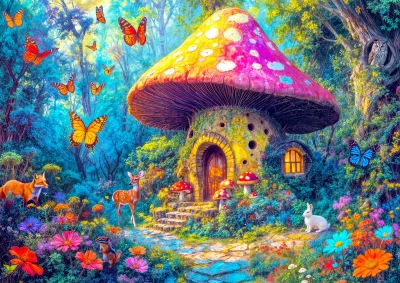Enjoy Puzzle 1000 - Mushroom Cottage