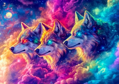 Enjoy Puzzle 1000 - Cosmic Wolves