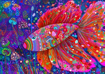 Enjoy Puzzle 1000 - Floating Mushrooms