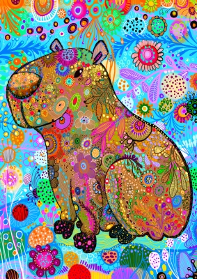 Enjoy Puzzle 1000 - Patterned Capybara