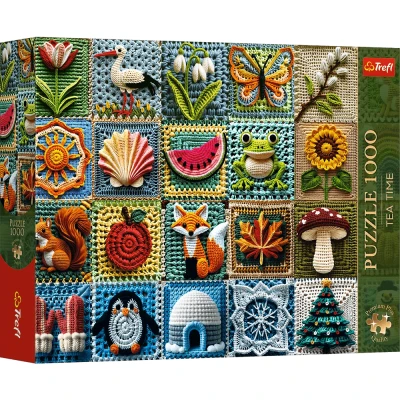 Trefl 1000 - Premium Plus - Tea Time: Szydełkowanie - Cztery Pory Roku