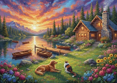 Alipson 500 - Sunset Over the Lake