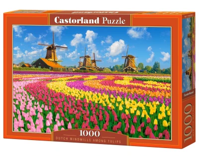 Castorland 1000 - Dutch Windmills Among Tulips
