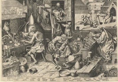 Grafika 1000 - Pieter Brueghel - The Alchemist, 1558