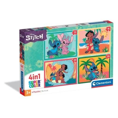 Clementoni 4w1 (12-16-20-24) - Stitch and his friends