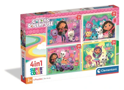 Clementoni 4w1 (12-16-20-24) - Gabby's Dollhouse