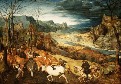 Grafika 1000 - Pieter Brueghel - The Return of the Herd, 1565