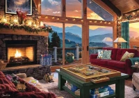 40055550195652.jpg Ravensburger Puzzle 1000 elementów USA Jigsaw Nationals 26': Mountainside Puzzling