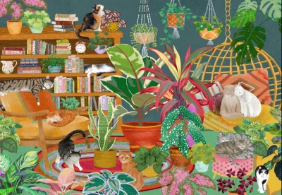 Pieces & Peace 1000 - Sue Cook, Boho Cats
