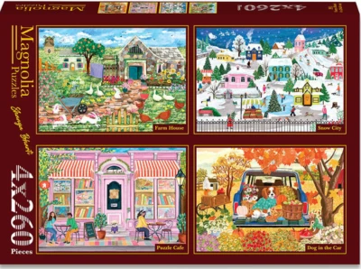 Magnolia 4x260 - Shanya Bharti: Farm House, Snow City,Puzzle Cafe, Dog in the Car