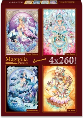 Magnolia 4x260 - Laverinne: Crystal Unicorn, White Rabbit, Midnight Blue, The Moon