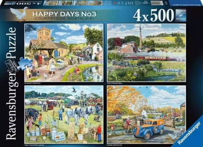 Ravensburger 4x500 - Trevor Mitchell, Happy Days No.3: Countryside Nostalgia