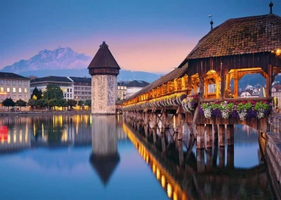 Ravensburger 1000 - Beautiful Switzerland Luzern Kapellbrucke