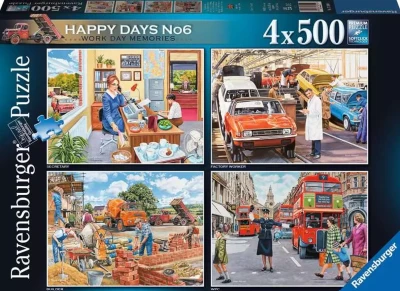 Ravensburger 4x500 - Happy Days No.6: Work Day Memories