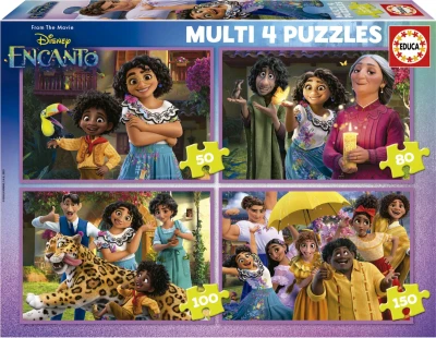 Educa 4w1 (50 + 80 + 100 + 150) - Multi 4 Puzzles: Disney Encanto