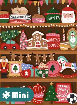 Pieces & Peace 96 Mini Puzzle - Christmas Shelf