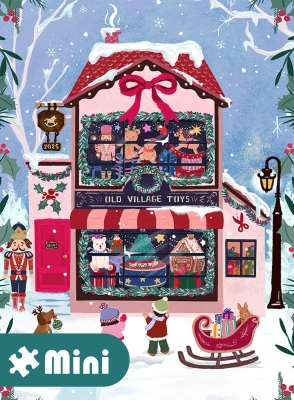 Pieces & Peace 96 Mini Puzzle - Old Village Toy Shop