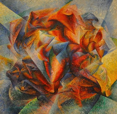 Grafika 1500 - Umberto Boccioni : Dinamismo di un ciclista Ă¨ un dipinto, 1913