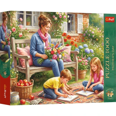 Trefl 1000 - Premium Plus - Mother's Day: Rodzina w ogrodzie