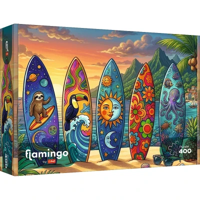 Trefl 400 - Flamingo by Trefl, Letnia przygoda na fali