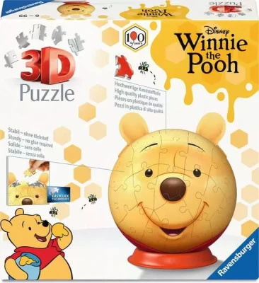 Ravensburger 3D 72 Puzzle - Kula, Winnie the Pooh with Ears