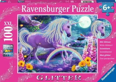 Ravensburger 100 XXL - Glitter, Brokatowy jednoroż