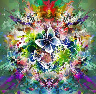 Grafika 1500 - Spring Flowers and Butterflies